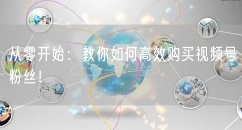 从零开始:教你如何高效购买视频号粉丝!